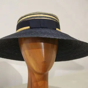 Chapeau, femme, paille, de type grande capeline, T 55 à 57