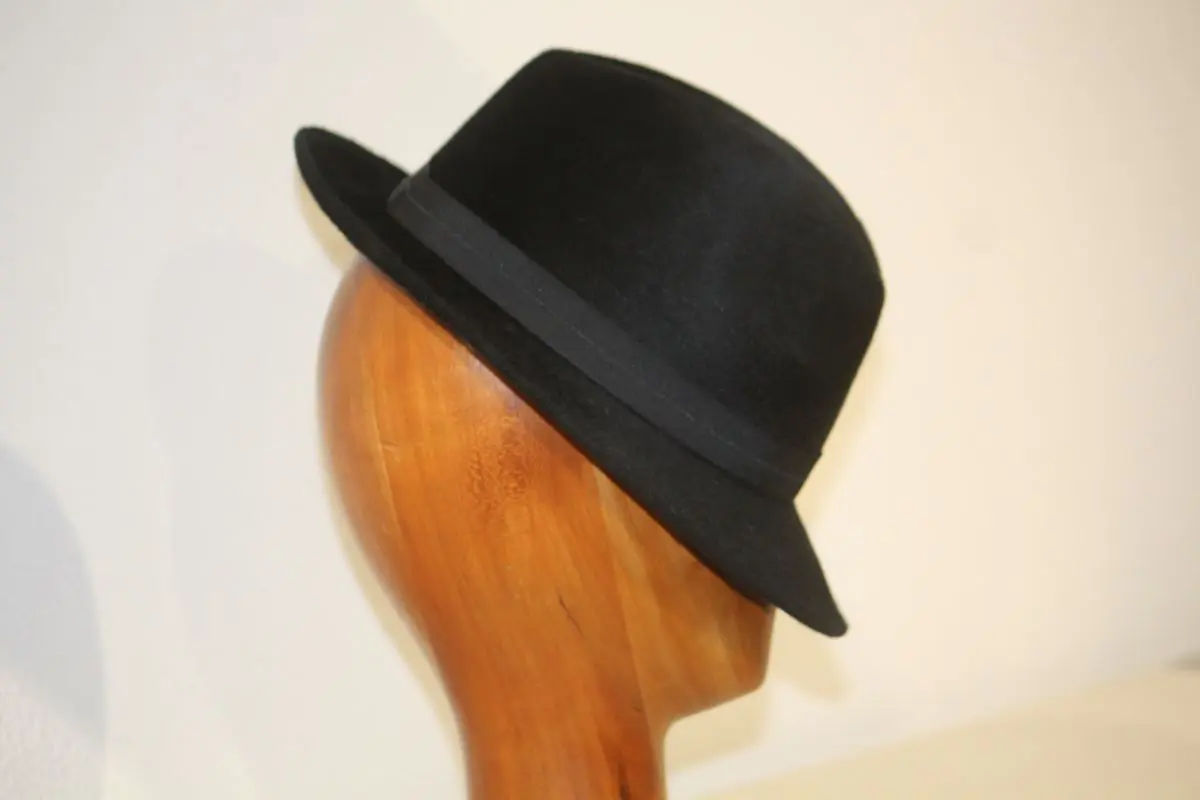 Chapeau, type Fedora, en feutre de poil de lapin, noir, T 56 – Image 6