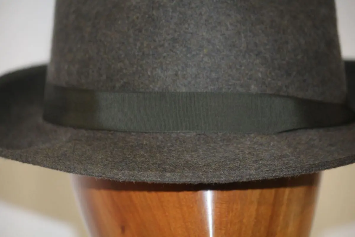 Chapeau mixte, type Fedora, en feutre de laine, kaki, T 59 – Image 6