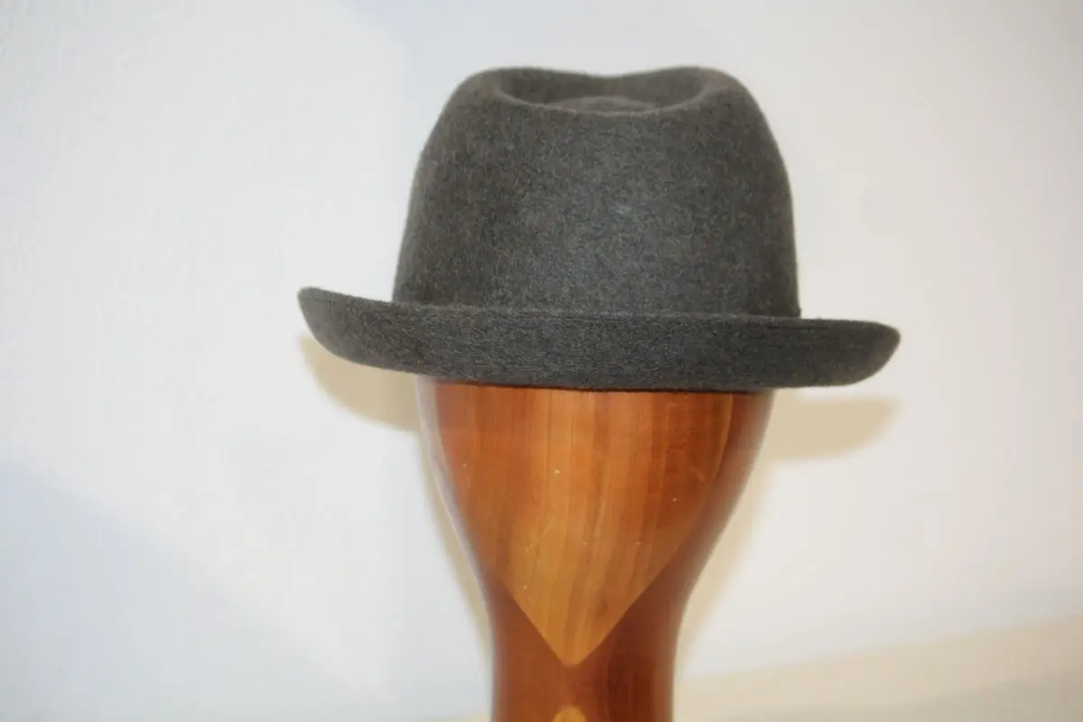 Chapeau mixte, type Fedora, en feutre de laine, kaki, T 59 – Image 4