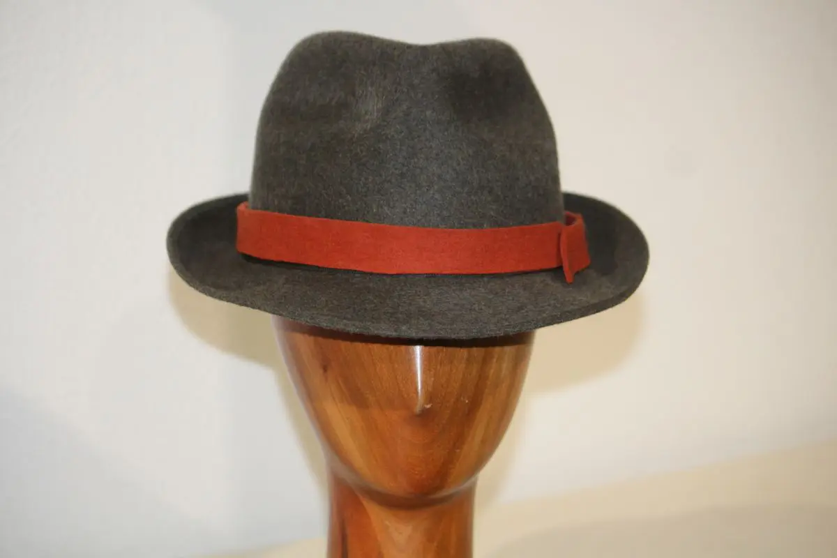 Chapeau mixte, type Fedora, en feutre de laine, kaki, T 59 – Image 7