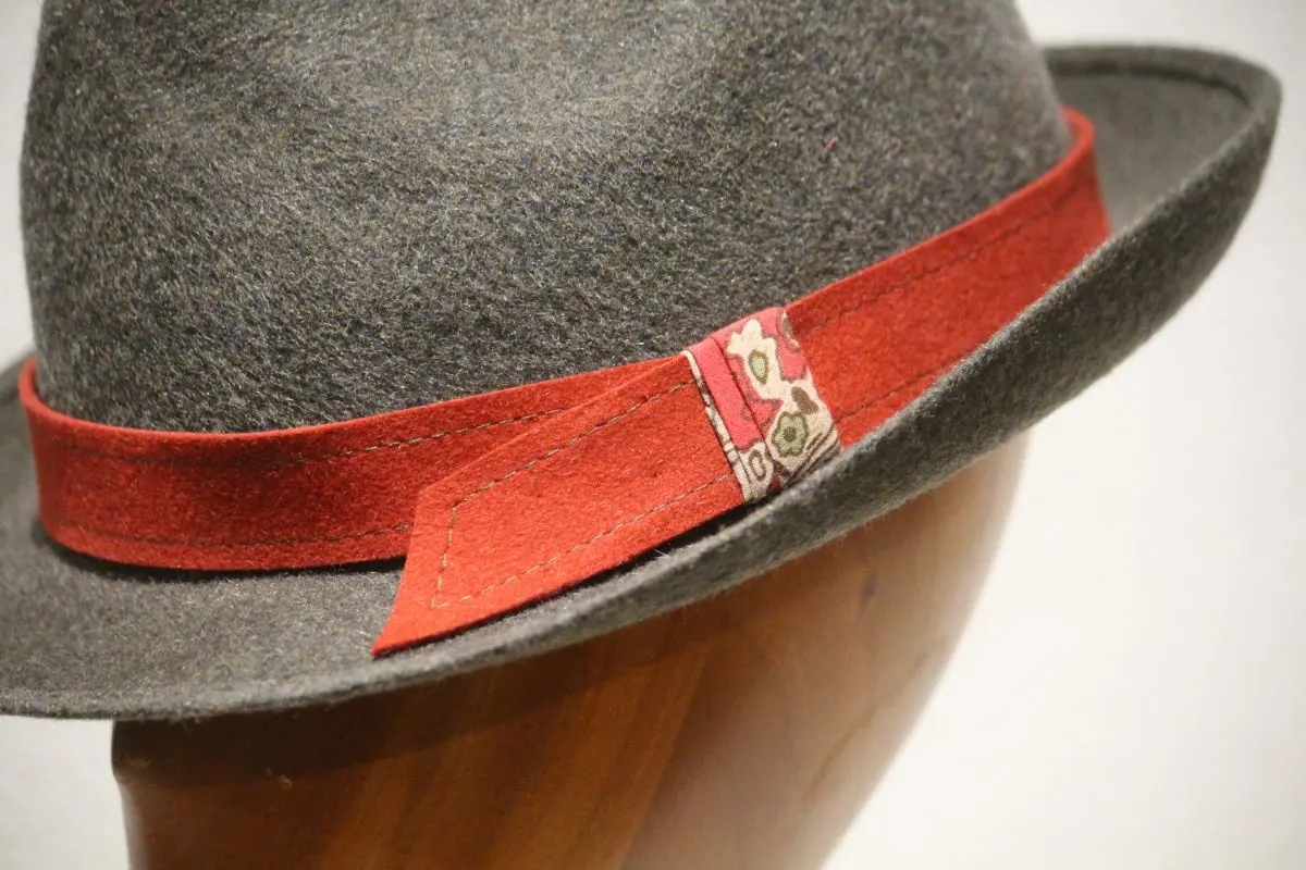 Chapeau mixte, type Fedora, en feutre de laine, kaki, T 59 – Image 9