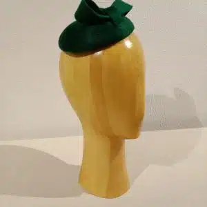 Chapeau femme, type Bibi, en feutre de poil, vert, T unique