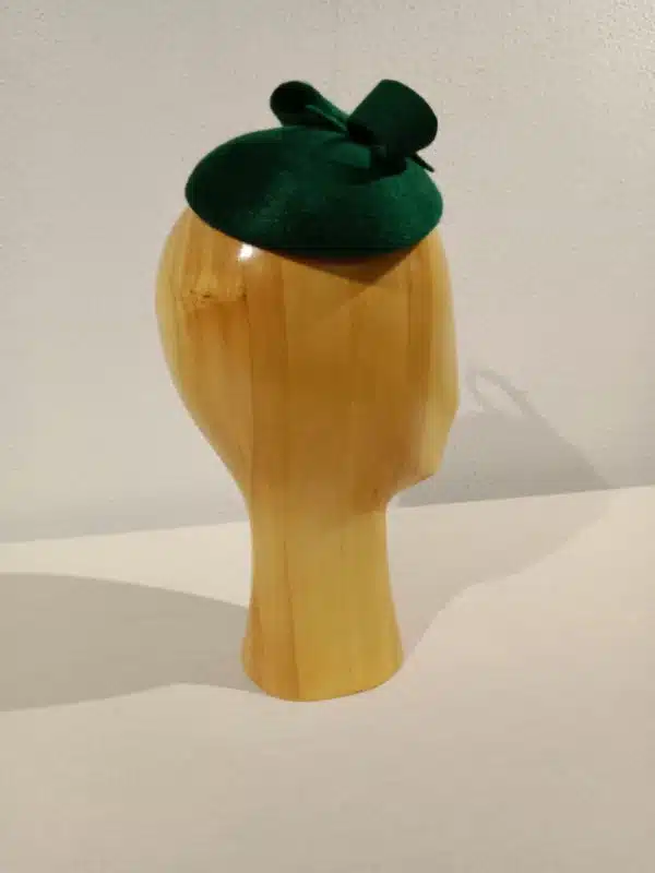 Chapeau femme, type Bibi, en feutre de poil, vert, T unique – Image 2