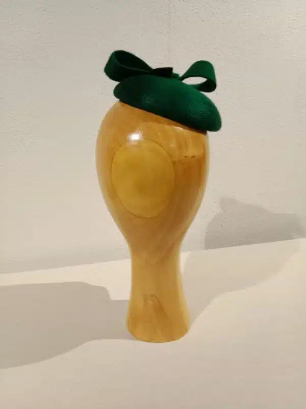 Chapeau femme, type Bibi, en feutre de poil, vert, T unique – Image 3
