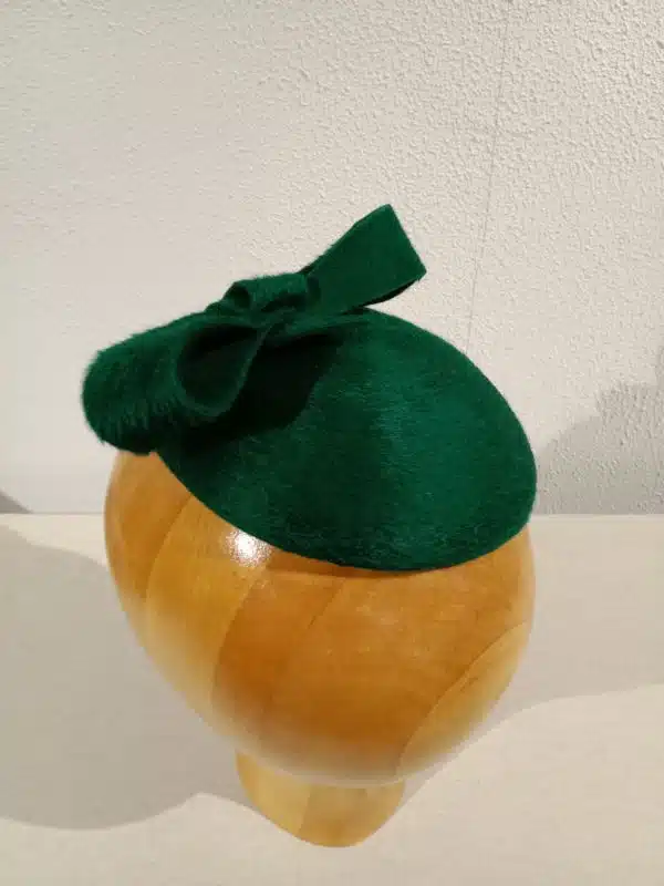 Chapeau femme, type Bibi, en feutre de poil, vert, T unique – Image 4