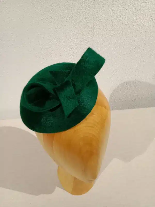 Chapeau femme, type Bibi, en feutre de poil, vert, T unique – Image 5
