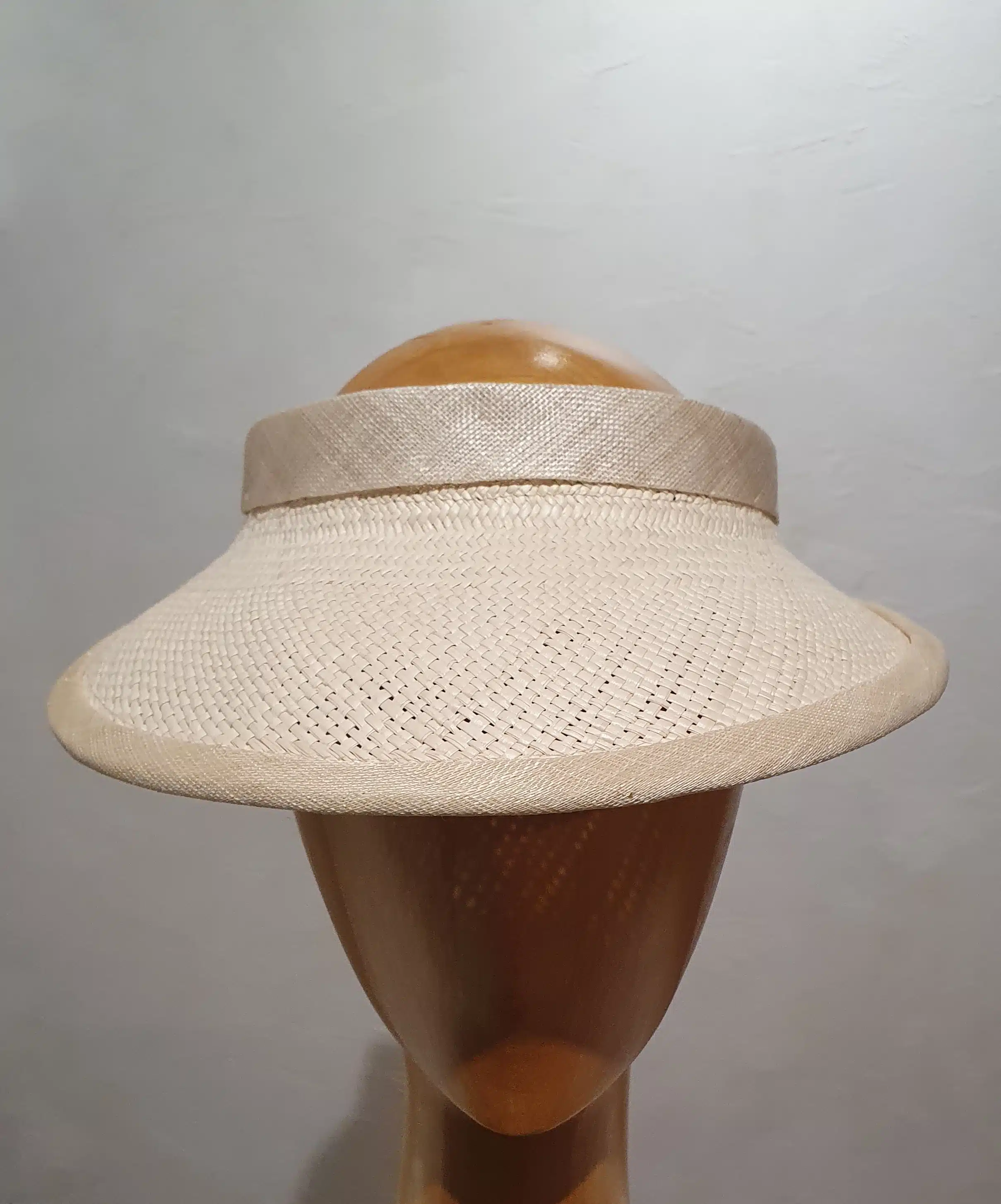 Chapeau, type Visière, paille ivoire, T 56 – Image 6
