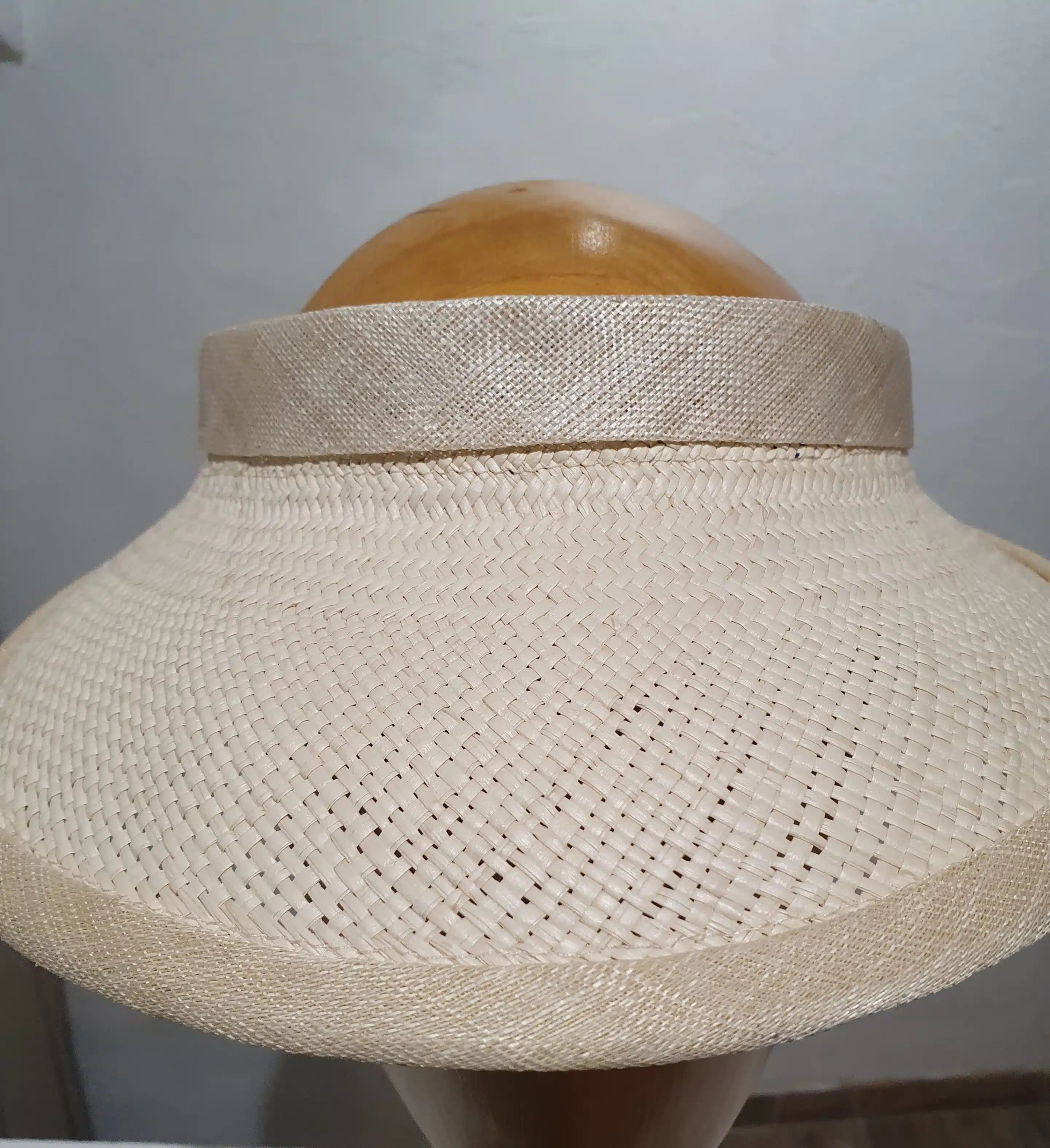 Chapeau, type Visière, paille ivoire, T 56 – Image 8