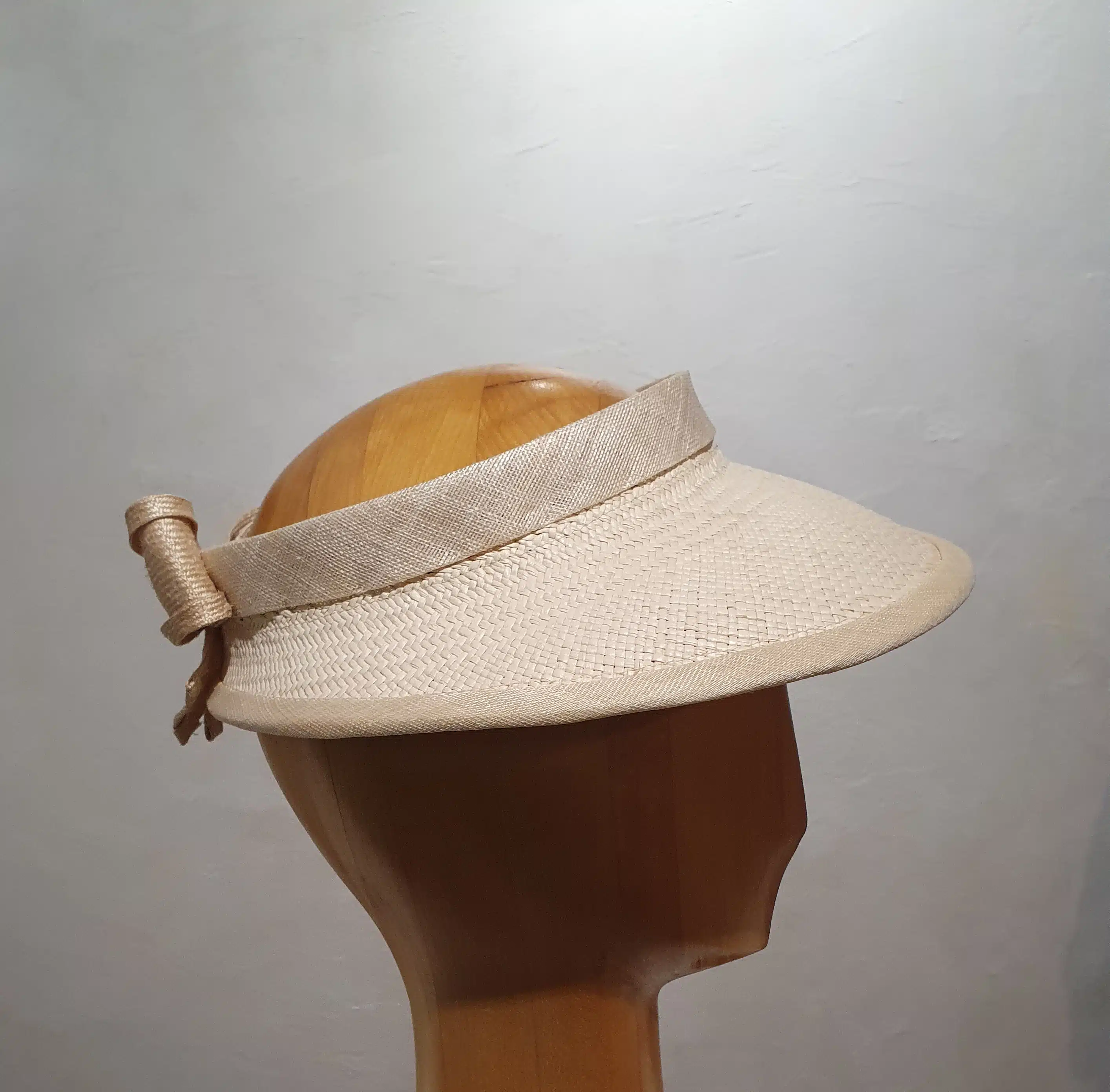 Chapeau, type Visière, paille ivoire, T 56 – Image 3