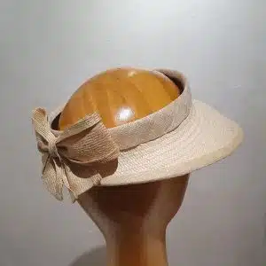 Chapeau, type Visière, paille ivoire, T 56