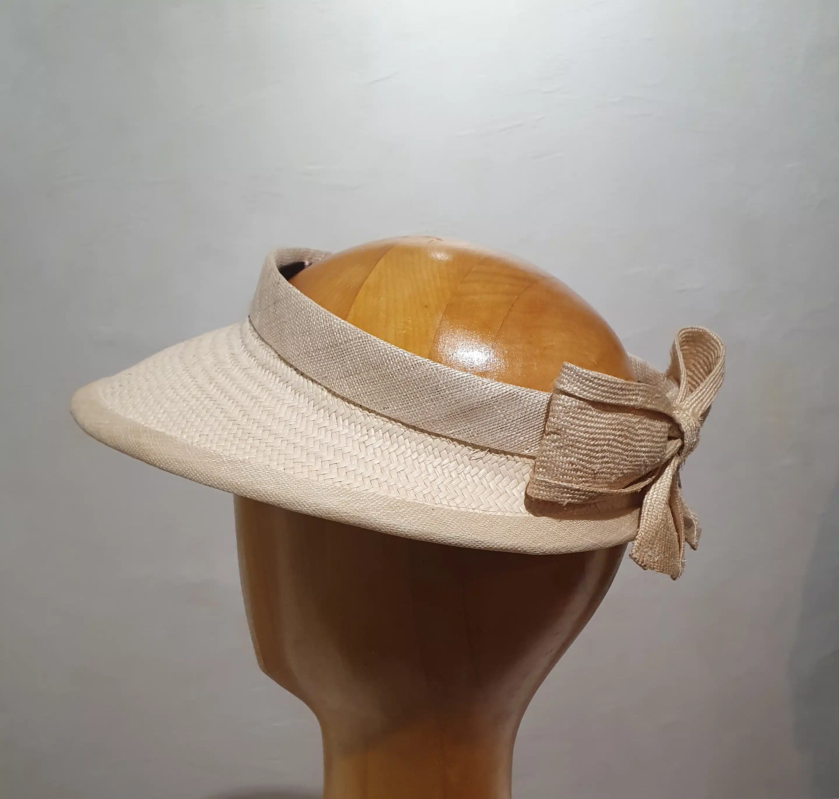 Chapeau, type Visière, paille ivoire, T 56 – Image 7