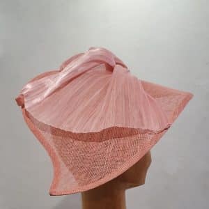 Chapeau Femme, type Parure de tête, en sisal et Abacca soie, rose, T unique