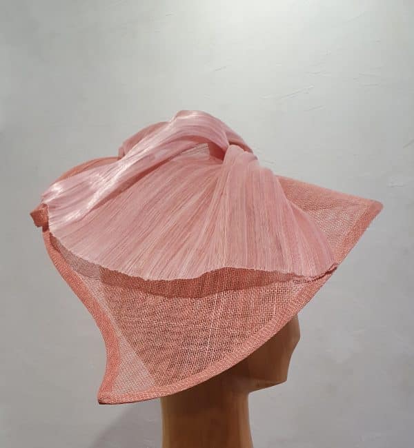 Chapeau Femme, type Parure de tête, en sisal et Abacca soie, rose, T unique