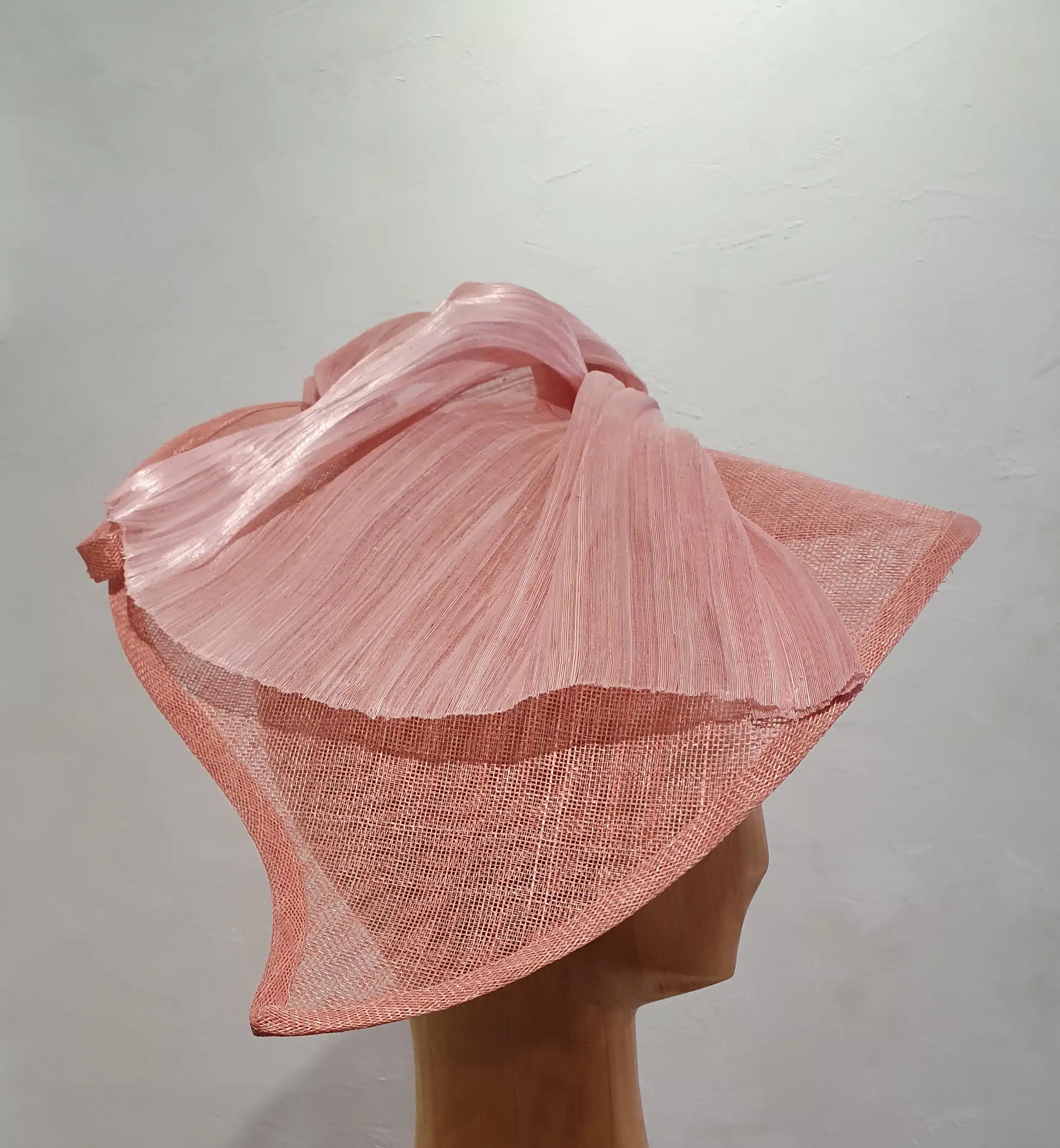 Chapeau Femme, type Parure de tête, en sisal et Abacca soie, rose, T unique