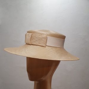 Capeline femme, en paille Parasisal, ivoire, T 55.5