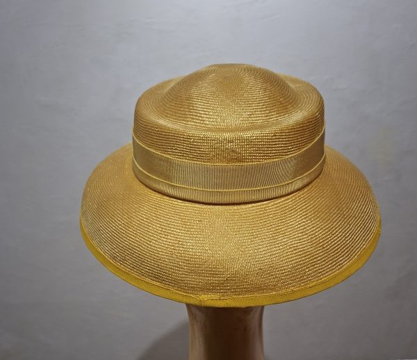 Chapeau Femme, en paille Parasisal, jaune, T 55 – Image 4