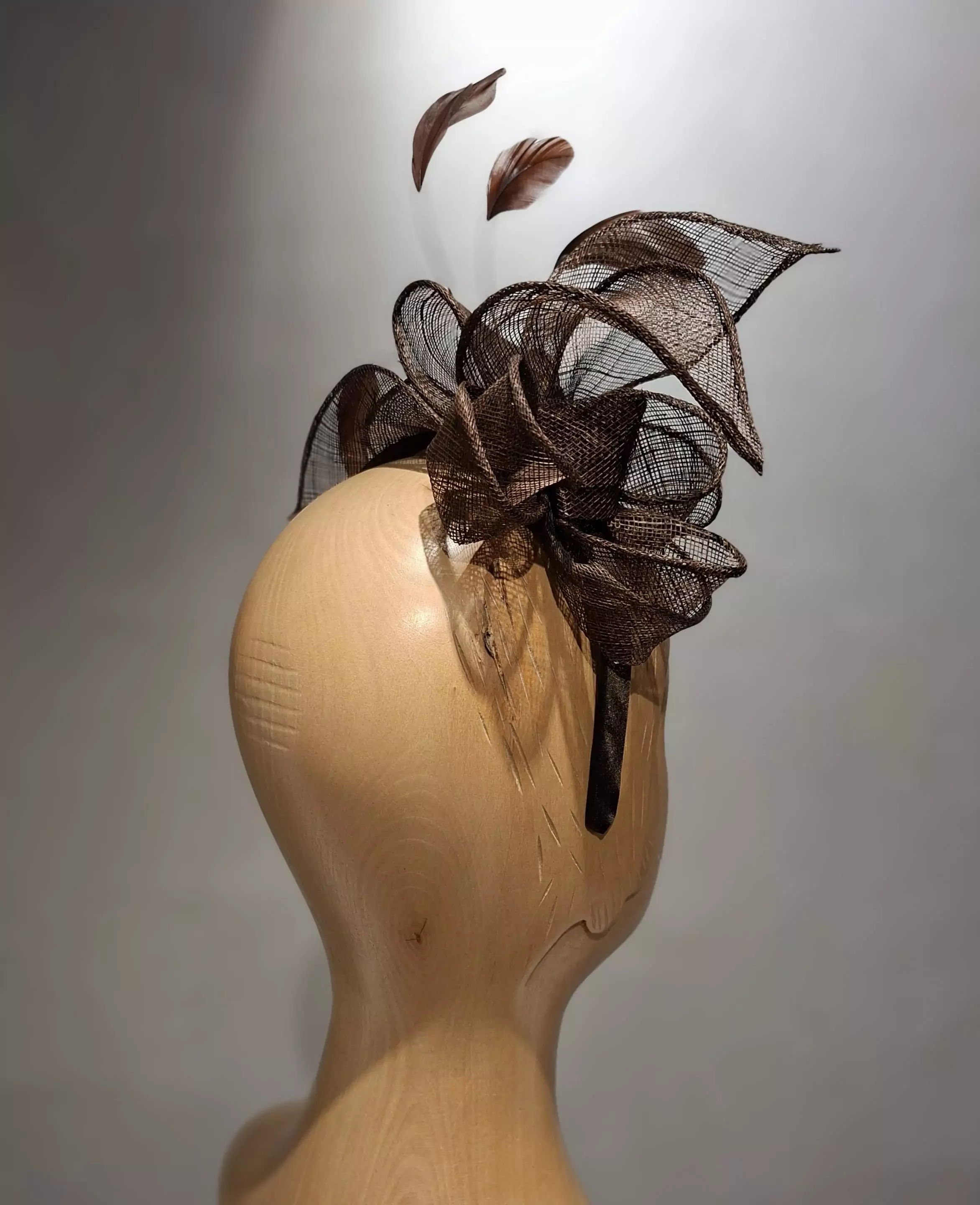 Chapeau Femme, type Parure de tête, en sisal, Marron, T unique – Image 3