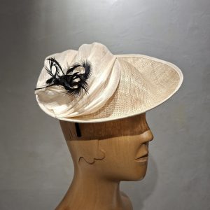Chapeau Femme, type Parure de tête, en sisal ivoire, Taille Unique