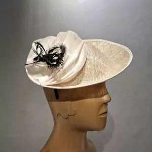 Chapeau Femme, type Parure de tête, en sisal ivoire, Taille Unique