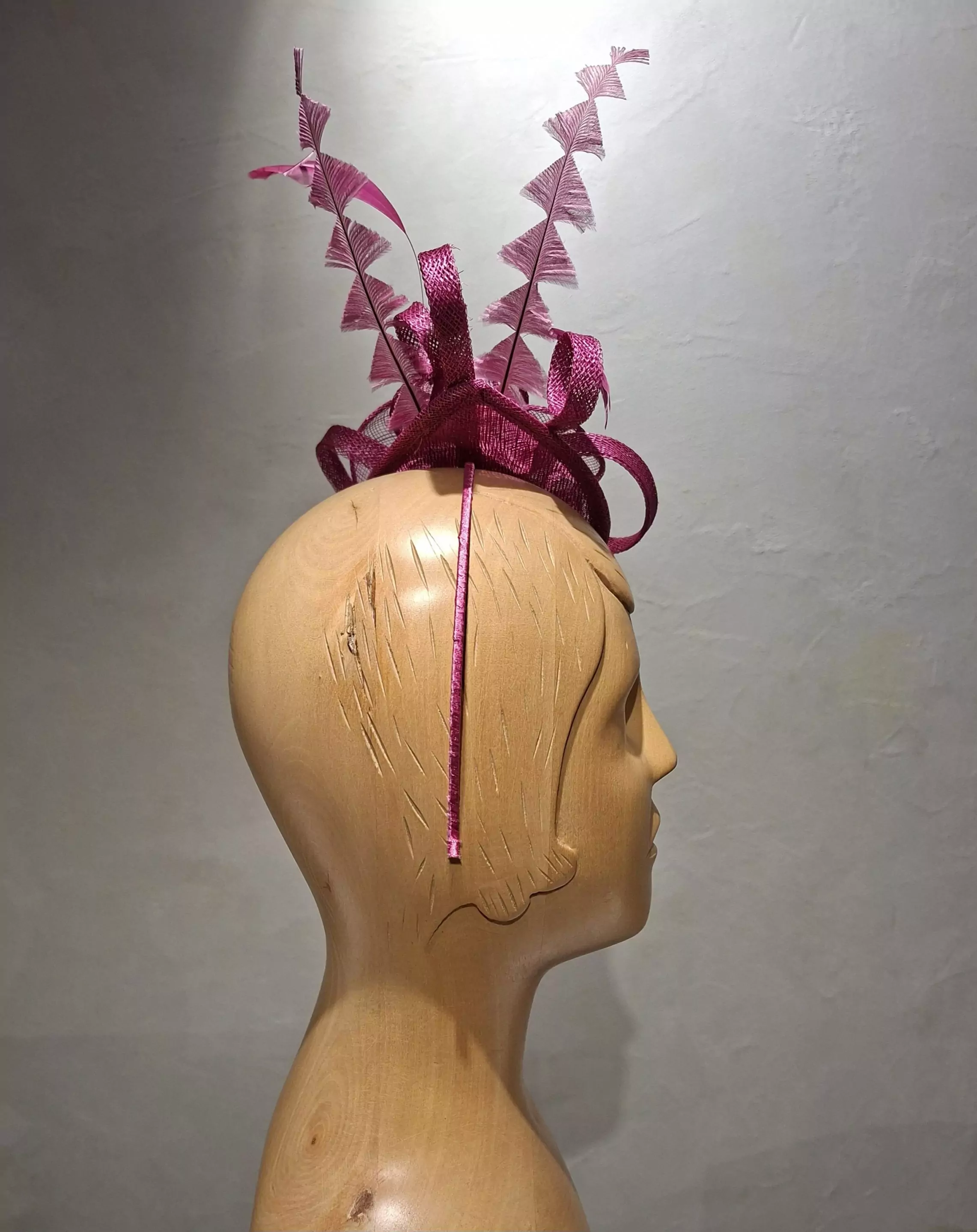 Chapeau Femme, type Parure de tête, en sisal rose, T unique – Image 6