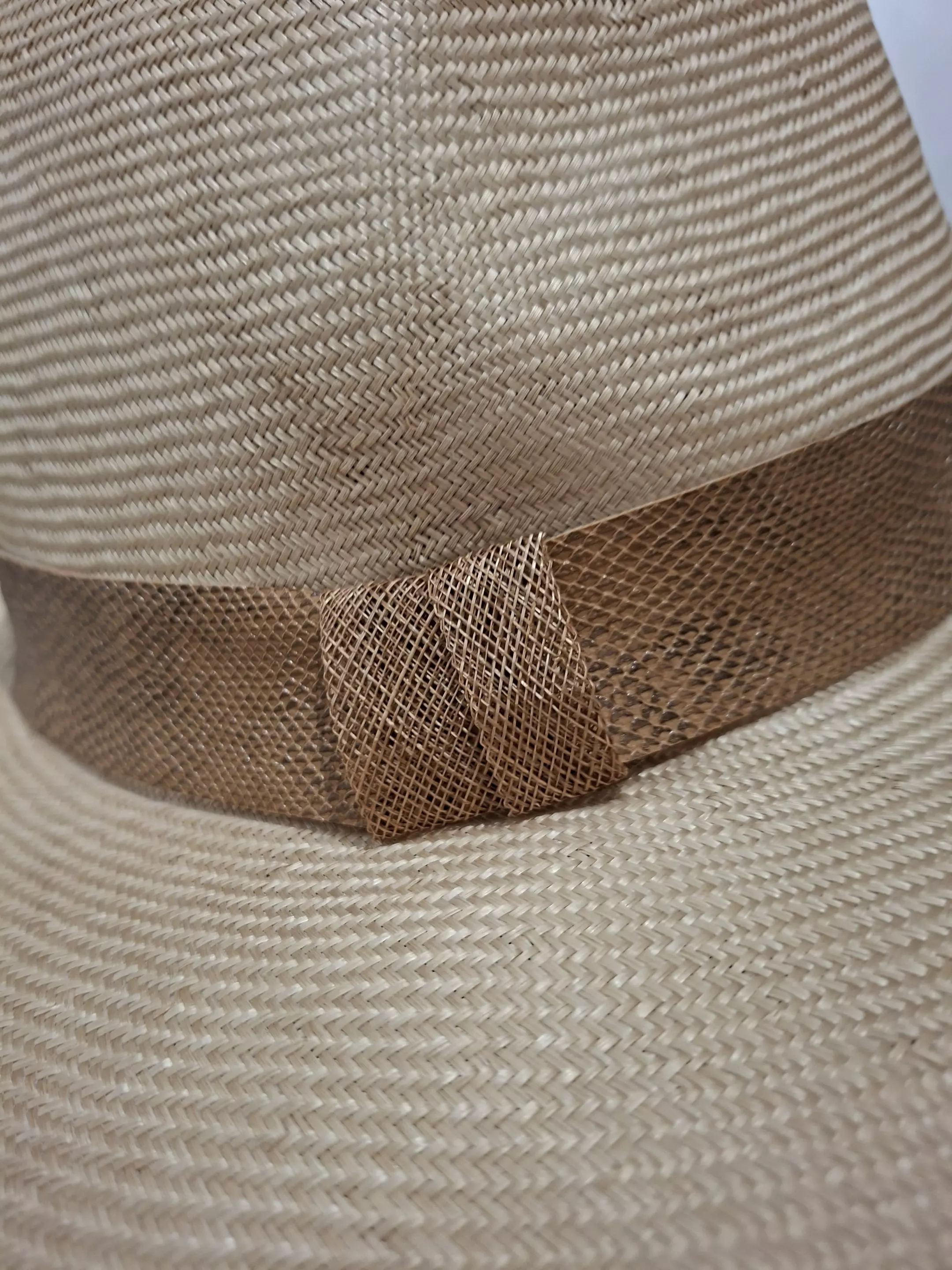 Chapeau mixte, type "Fedora" en paille Parasisal fine, beige, T 56 – Image 7